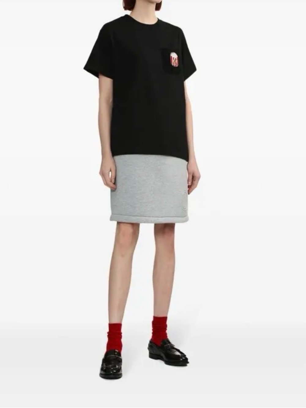 Joshua Sanders Smiley Logo Skirt Woman Grey XS